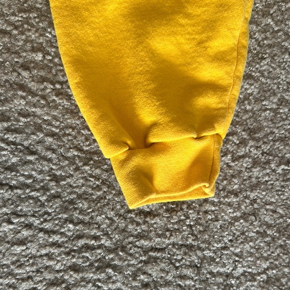 Starter Mens Long Sleeve Crewneck Heavyweight Pullover Sweatshirt Yellow Size L - Picture 6 of 6